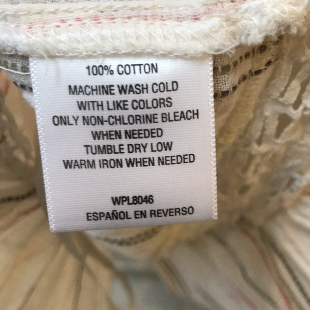 striped blouse-Style &Co Cotton with crochet lace - Picture 5 of 10